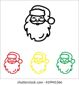 Web line icon. Santa Claus