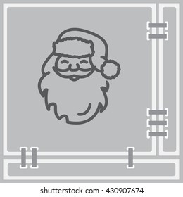 Web line icon. Santa Claus