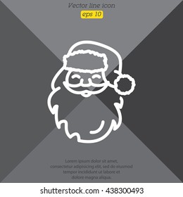 Web line icon. Santa Claus