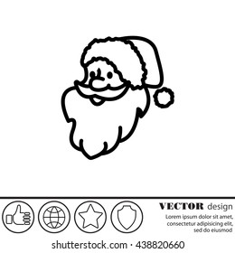 Web line icon. Santa Claus
