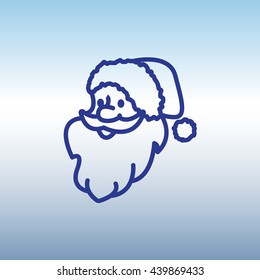 Web line icon. Santa Claus