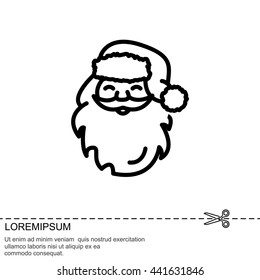 Web line icon. Santa Claus
