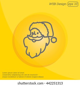 Web line icon. Santa Claus