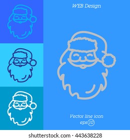 Web line icon. Santa Claus