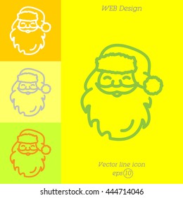 Web line icon. Santa Claus