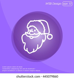 Web line icon. Santa Claus
