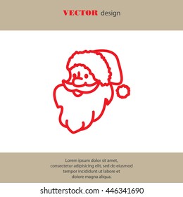 Web line icon. Santa Claus
