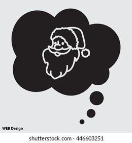 Web line icon. Santa Claus