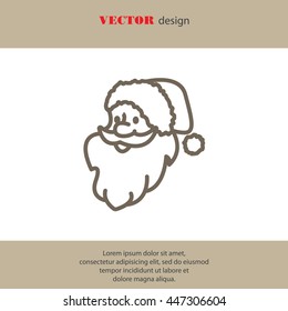 Web line icon. Santa Claus