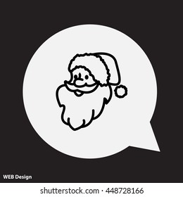 Web line icon. Santa Claus