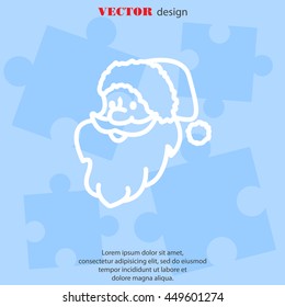 Web line icon. Santa Claus