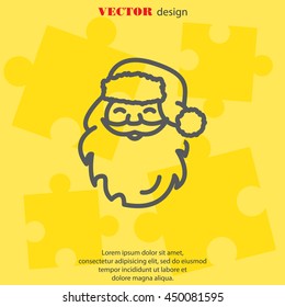 Web line icon. Santa Claus