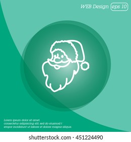 Web line icon. Santa Claus