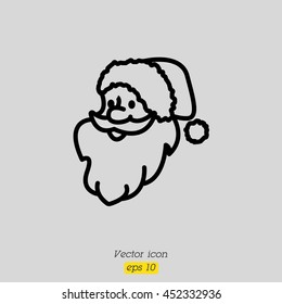 Web line icon. Santa Claus