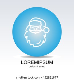 Web line icon. Santa Claus