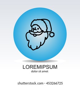 Web line icon. Santa Claus