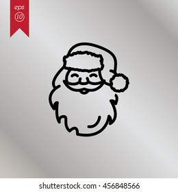 Web line icon. Santa Claus