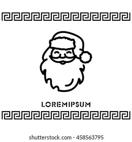 Web line icon. Santa Claus