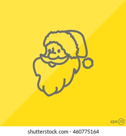 Web line icon. Santa Claus