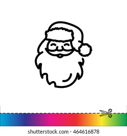 Web line icon. Santa Claus