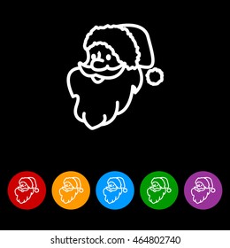 Web line icon. Santa Claus