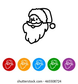 Web line icon. Santa Claus