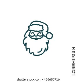 Web line icon. Santa Claus