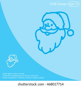 Web line icon. Santa Claus