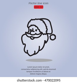 Web line icon. Santa Claus