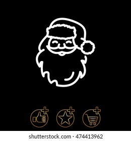 Web line icon. Santa Claus