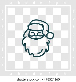 Web line icon. Santa Claus