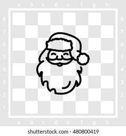 Web line icon. Santa Claus