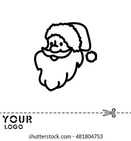 Web line icon. Santa Claus