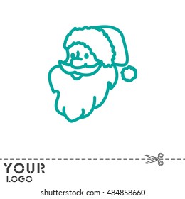 Web line icon. Santa Claus
