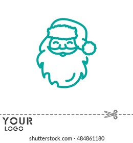Web line icon. Santa Claus