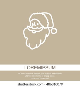 Web line icon. Santa Claus