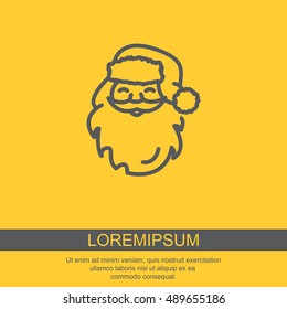 Web line icon. Santa Claus