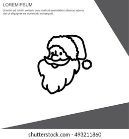 Web line icon. Santa Claus