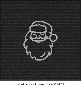 Web line icon. Santa Claus