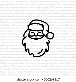 Web line icon. Santa Claus