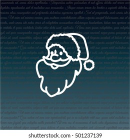 Web line icon. Santa Claus