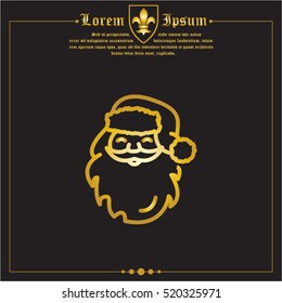 Web line icon. Santa Claus
