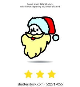 Web line icon. Santa Claus