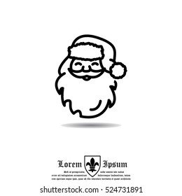 Web line icon. Santa Claus