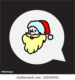 Web line icon. Santa Claus