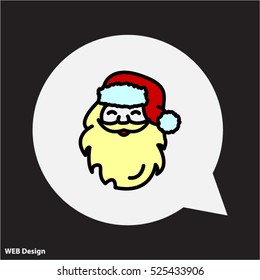 Web line icon. Santa Claus