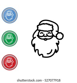 Web line icon. Santa Claus