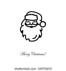 Web line icon. Santa Claus