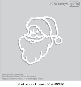 Web line icon. Santa Claus