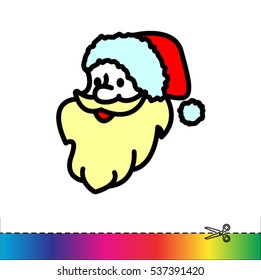 Web line icon. Santa Claus